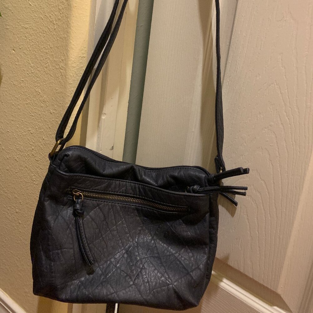 Navy blue cross-body bag
